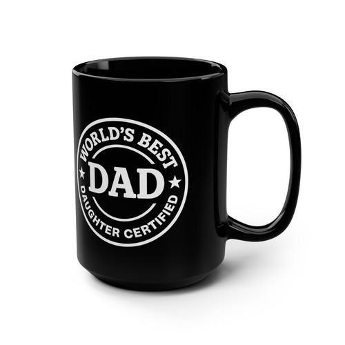Tasse World's Best Dad, 15 Unzen Schwarz Kaffeetasse, Geschenk zum Vatertag, [...] - Bild 4 von 11