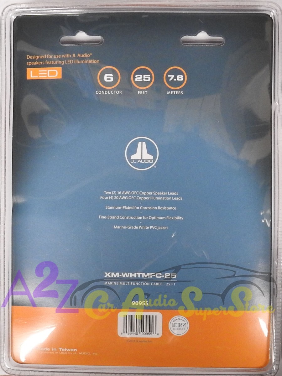 ｍ JL AUDIO XM-WHTMFC-25 (90955) 25 FT 6-Conductor Multifunction
