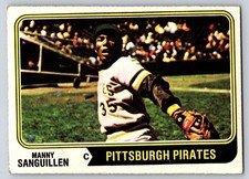 Manny Sanguillen 1974 Topps #28 Pittsburgh Pirates See Photos