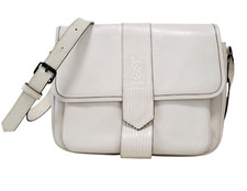 Yves Saint Laurent Shoulder Bag Purse Leather Off White YSL Vintage