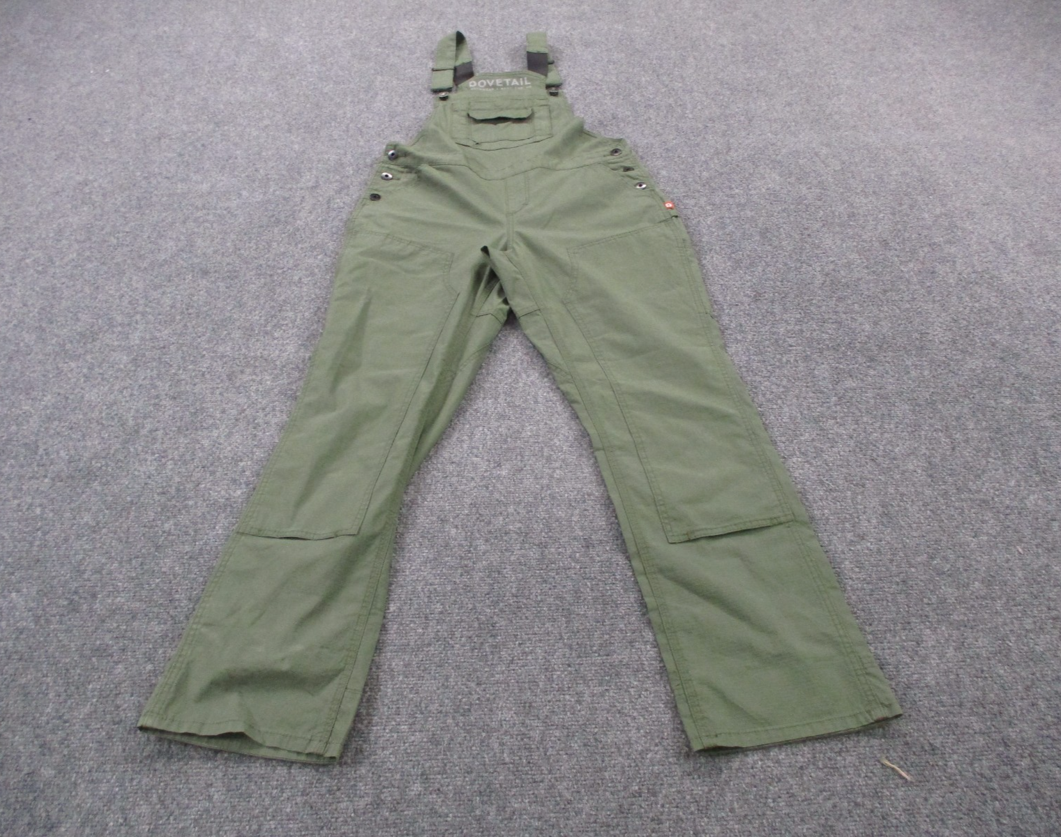 DoveTail Overalls Womens 10 x 30 Green Freshley Reinforced Knee Workwear Bibs
