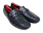 Ermenegildo Zegna Italy Black Leather Monogram Penny Loafer EU 6.5 US 7.5 EEE — photo 3