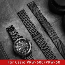 23mm For Casio PROTREK PRW-600/60/50/70/30 Steel Watchband Strap Quick-Release