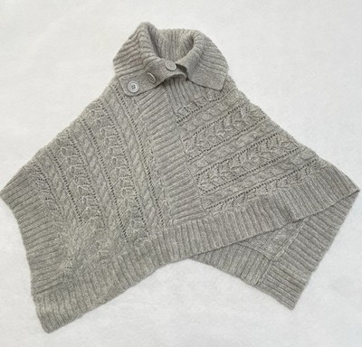 Arizona High Neck Knit Sweater Shawl Girls 10-12L  Gray