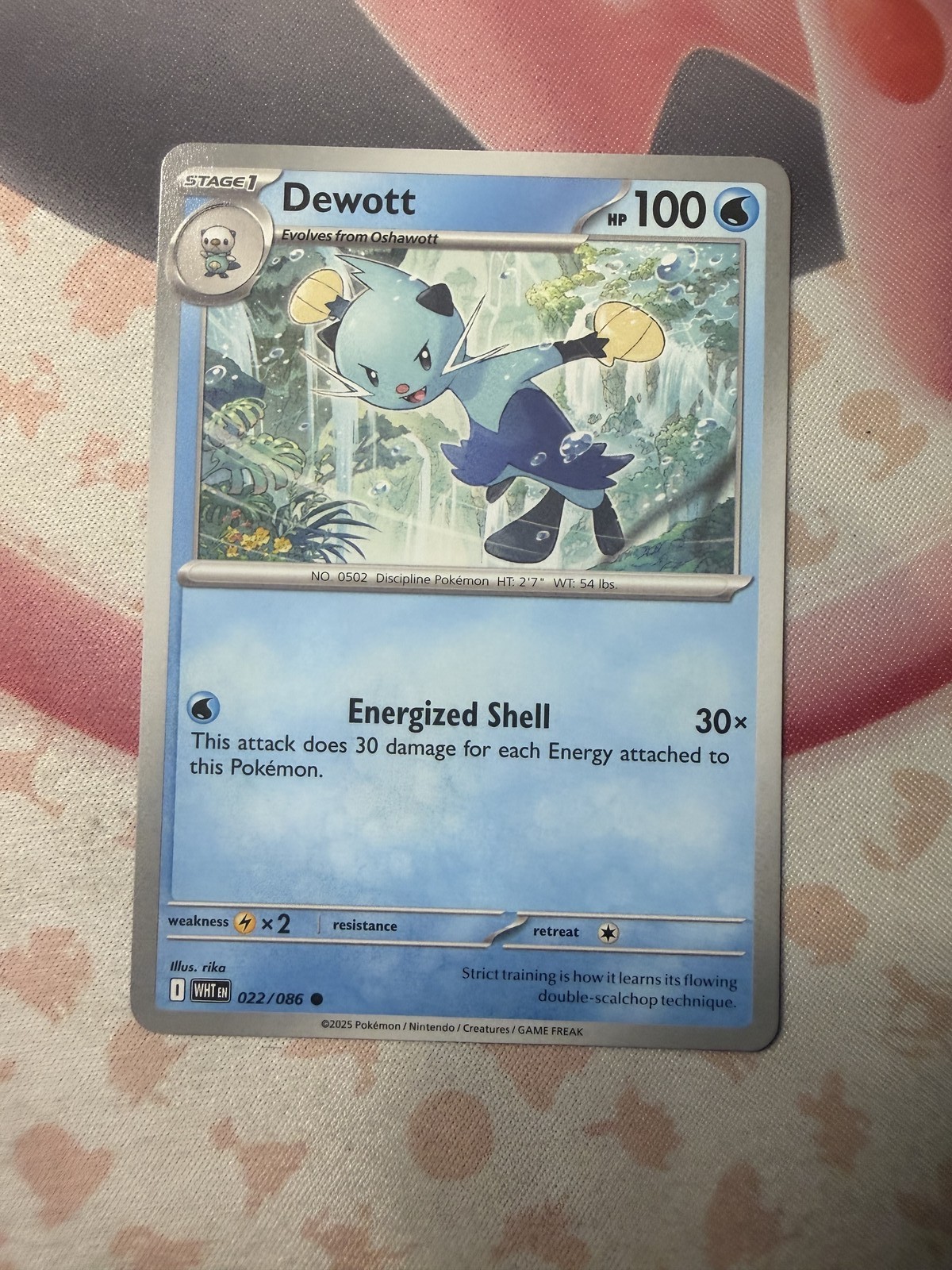 Dewott Common SV: White Flare 022/086 NM English Pokemon Card