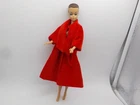 Vintage Miss Suzette Barbie Clone Rich Red Velvet COAT w/ ATTACHED SCARF 1960's