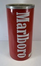 Vintage Marlboro Red Tube Ashtray Phillip Morris Tall Standing Floor Ashtray