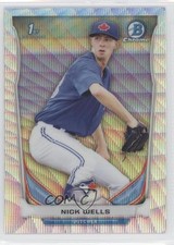 2014 Bowman Draft Chrome Silver Wave Refractor 9/25 Nick Wells #CDP89 3d5