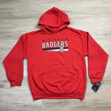 Wisconsin Badgers Captivating Apparel Pullover Hoodie Red Mens Size Large NWT