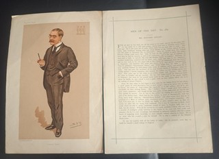 1894 Rudyard Kipling Vanity Fair Spy print "Soldiers Three" English poet