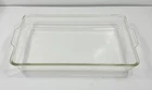 Vintage PYREX # 232 Clear Glass, Casserole Baking Dish TAB Handles USA