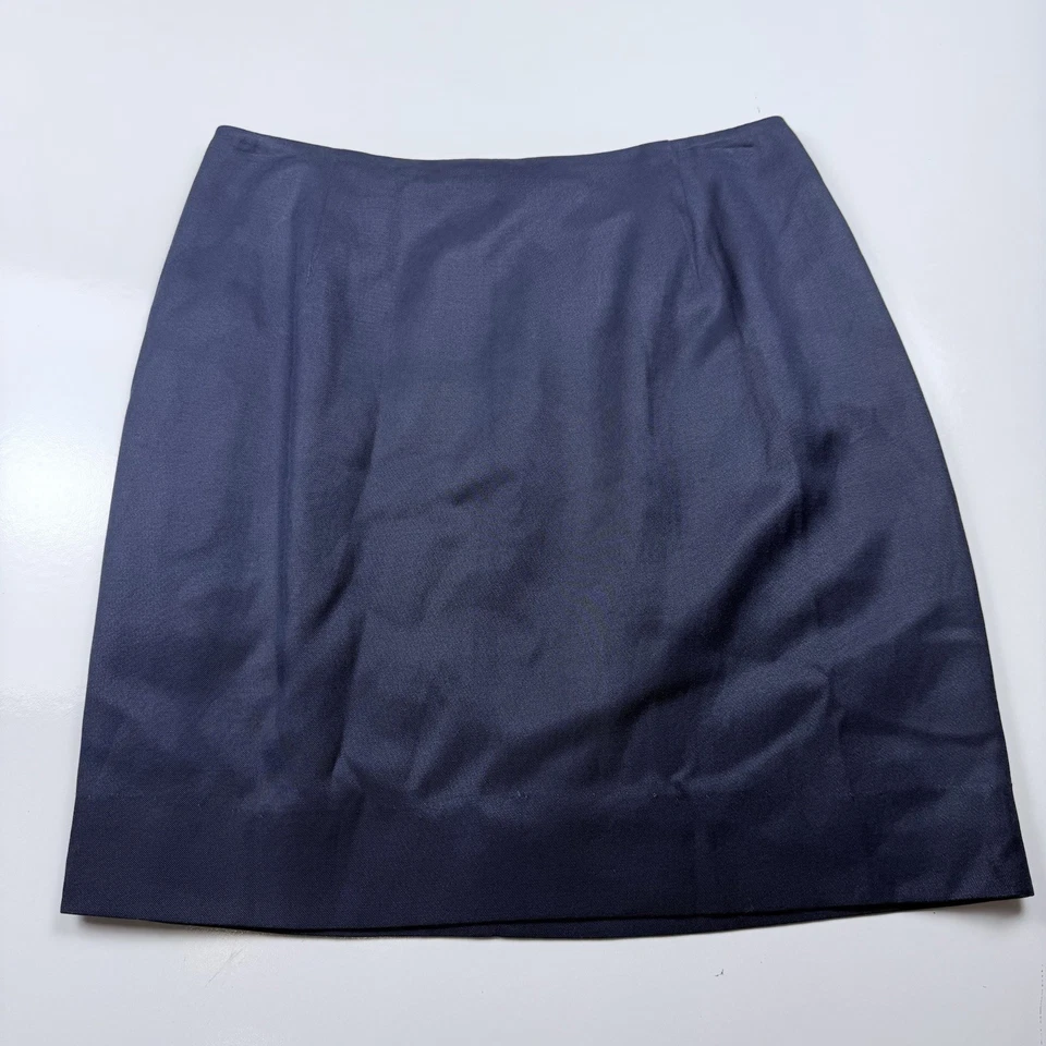 Falda para mujer Randolph Duke The Look 6 azul marino forrada carrera oficina lápiz Foto 3 de 4