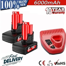 For Milwaukee FOR M12 12V 3.0,6.0,8.0AH Extended Capacity Battery 48-11-2460