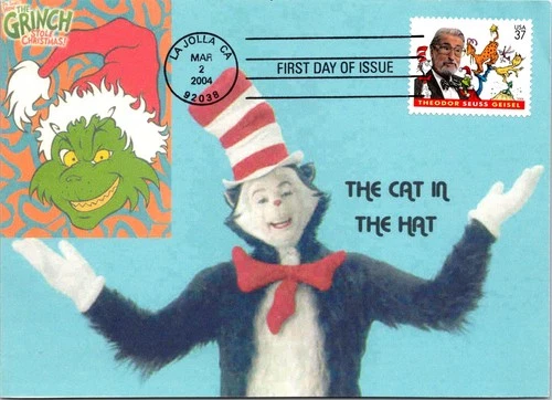 Dr Jim Stamps Maximum Card Dr Suess With Characters 37C Fdc