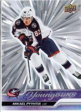2023-24 Upper Deck Series 2 Young Guns Silver Outburst #477 Mikael Pyyhtia