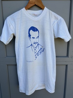 Vintage 70s Howard Hughes T Shirt eccentric OCD  Bohemian Art Pilot Billionaire 