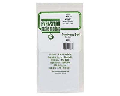 Evergreen Scale Models Polystyrene Novelty Siding Sheet (6x12x0.04'')