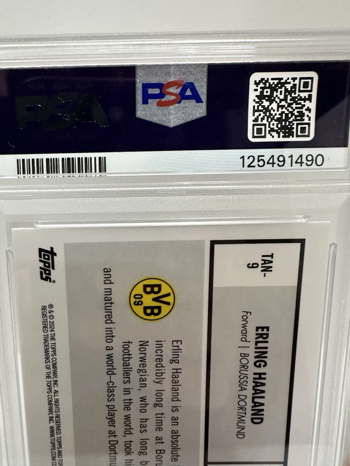 2023-24 Topps Chrome Bundesliga Erling Haaland 1963 Topps PSA 9 - image 4 of 4
