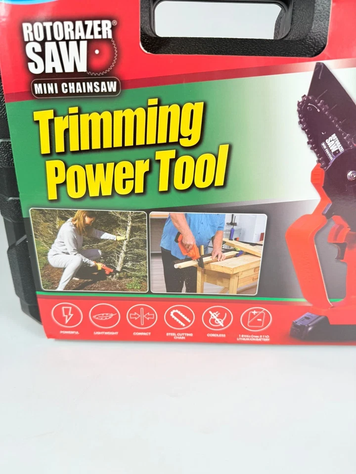 JML Rotorazer Mini Chainsaw Handheld Cordless Chainsaw Garden Tools Dual Action - Image 2 of 3