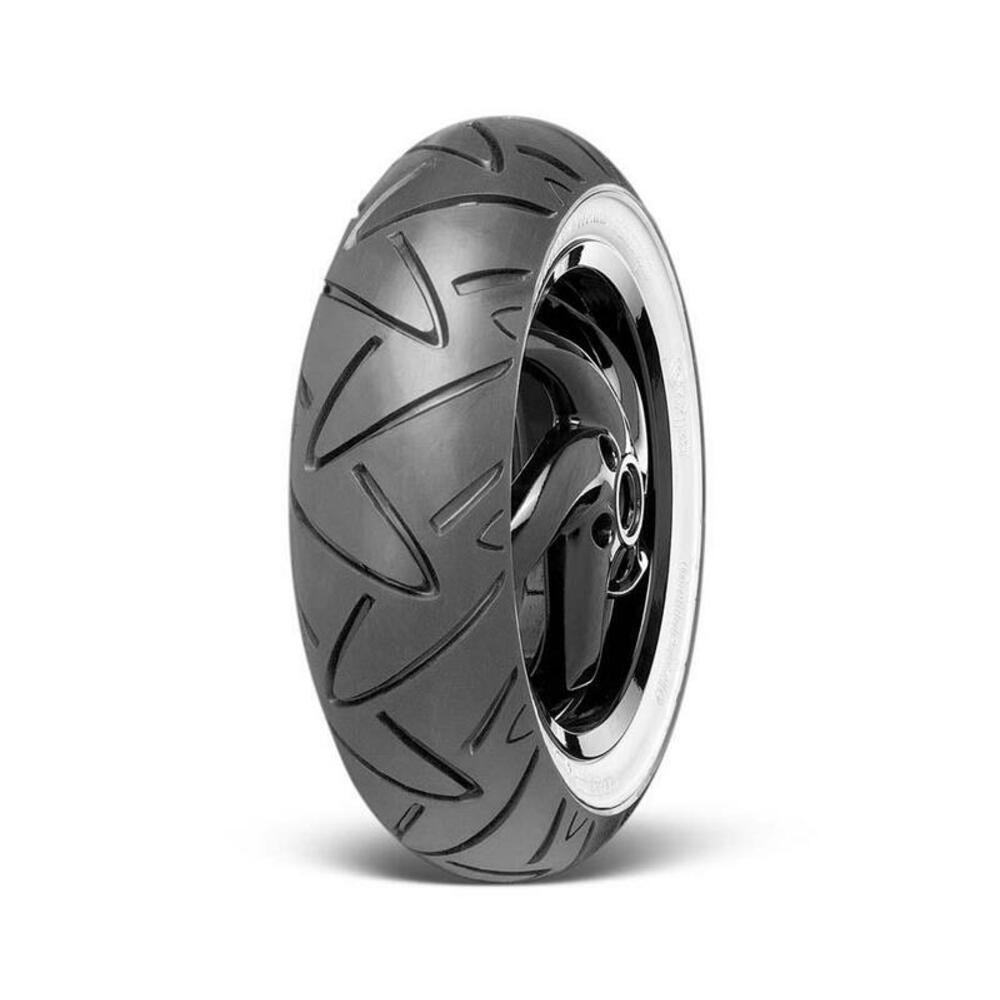 Continental ContiTwist WW White Wall Tire 130/70-12 M/C 62P TL for Motorcycle