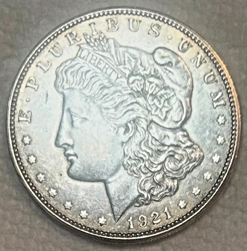1921 D Morgan Good AU maybe better great luster no ship or reserve Sigma tested+