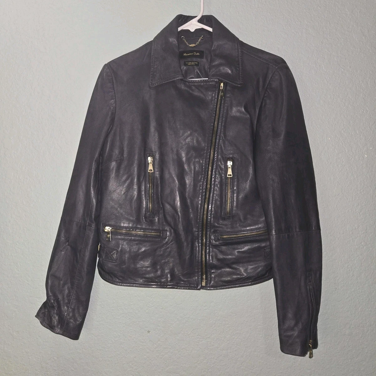 Massimo Dutti Coats, Jackets & Vests Leather Outer Shell for Women