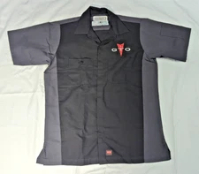 Pontiac GTO Red Kap Regular Fit Short Sleeve Two-Tone Black/Charcoal Medium