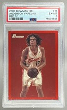 75501545 Anderson Varejao 2009 Bowman 48 #15 Red 1/1 PSA 6