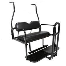 Rear Golf Cart Folding Seat w/Grab Bar Compatible with 2000.5-Up Club Car DS