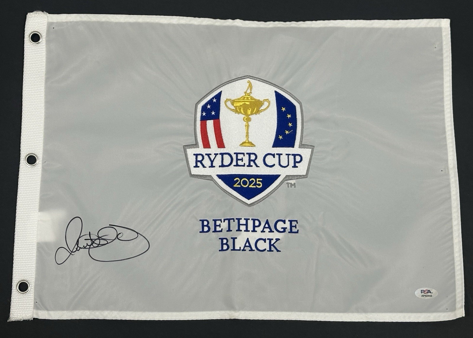 Rory McIlroy Autographed Signed 2025 Ryder Cup Team Europe Auto Flag + PSA COA! 