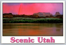 Canyonlands National Park, Utah – Pink Sky, Rainbow, Colorado River Postcard