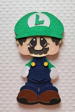 Luigi Mario Inspired. Scrapbook, Card making Paper Piecing