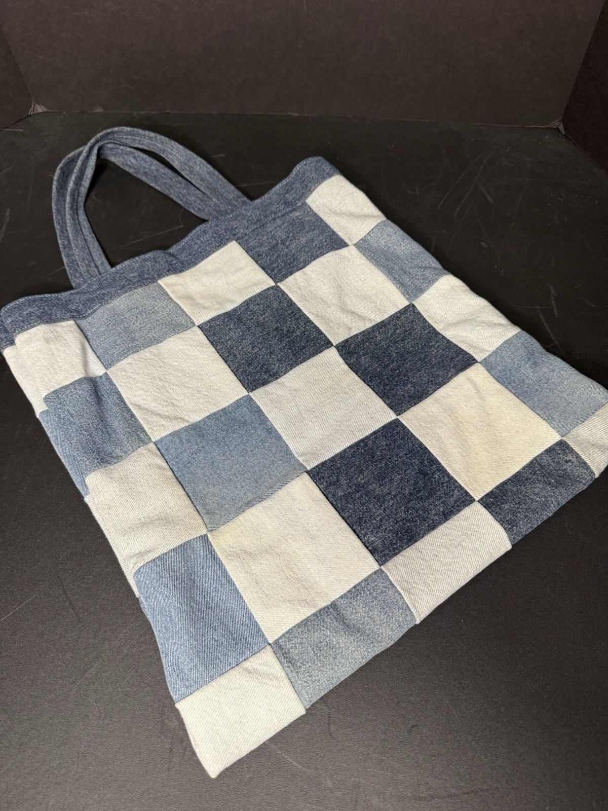 Custom patchwork handmade denim handbag made from… - image 5