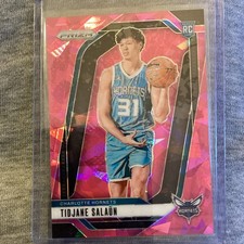 Panini Prizm 2024-25 Tidjane Salaün Cracked Ice Rookie #262 Charlotte Hornets