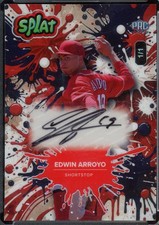 2024 Wild Card Splat EDWIN ARROYO #4 PRC Rookie Red White Blue Auto 1/1 Reds