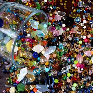 600 Pcs DIY mixed Glass Shape Assorted Loose Spacer Beads Bulk Craft Jewelry