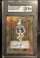 2022 Panini Gold Standard Christian Watson Rookie AUTO /199 SGC 9/10 Packers