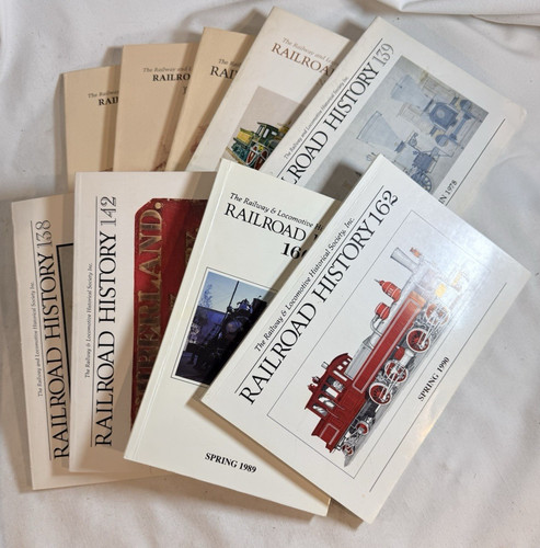 Lot of 9 Railway & Locomotive Historical Society Railroad History, 1973-1990