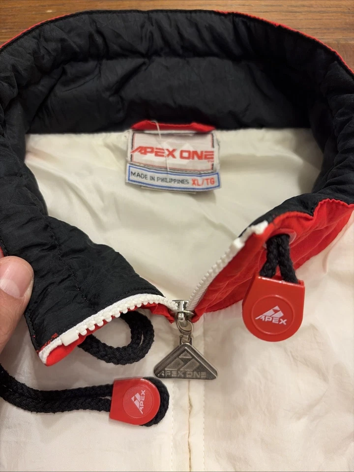 Vintage 90s Apex One Indiana Hoosiers Football Men’s Sz XL Full Zip Nylon Jacket - Image 4 of 4