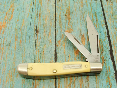 #ad VINTAGE SEARS CRAFTSMAN USA 95841 FOLDING PEANUT JACK POCKET KNIFE KNIVES TOOLS $28.00