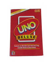 Uno Deluxe Card Game for All Ages 2007 Organizer Scoreboard 100 Complete