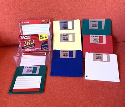 Disketten 2HD BASF 1,44MB 3,5'' / 90 mm DOS formatiert 