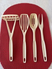 Vtg Foley Lot of 4 USA Kitchen Utensils Off White Good Condition