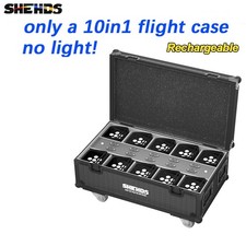 SHEHDS 10in1 Flightcase For LED Par 6x18W RGBAW UV Battery Stage Effect Light