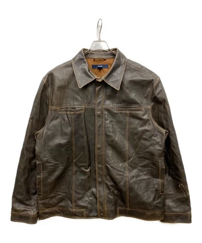 GAP Old Leather Jacket Men's Size XXL Brown - product listing photo