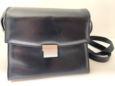 Goldpfeil Handtasche Umhängetasche Tasche Leder schwarz 19x15x9 cm - gut !!!