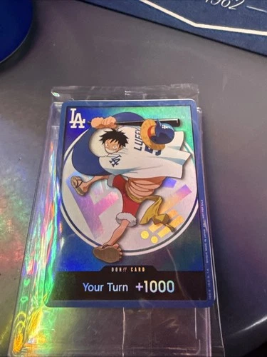 One Piece Night Los Angeles Dodgers Monkey D. Luffy Promo Card Game Sealed