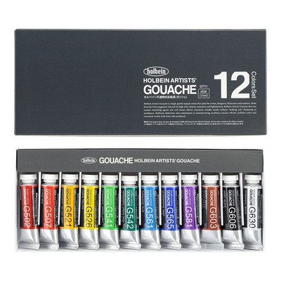 Holbain Artists' Gouache 12color set G711 15ml (No.5)