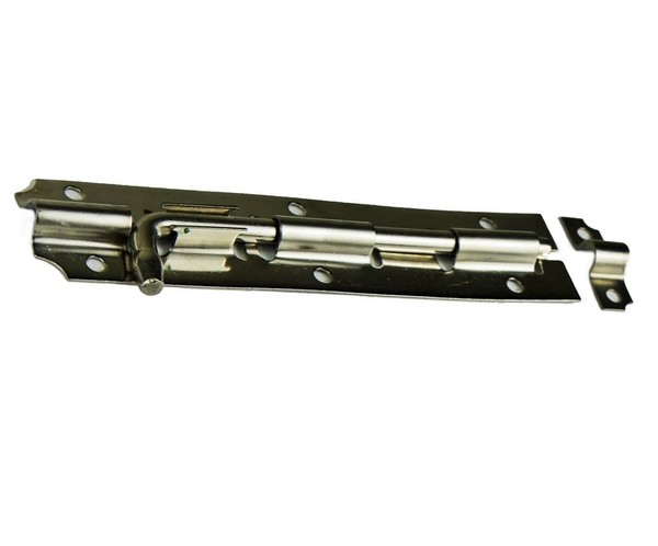 Schubriegel 153Mm Edelstahl TüRriegel ÜBerfalle TüRbeschlag Silber Bolzenriegel-image