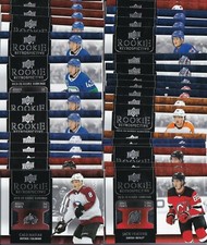 2020-21 20-21 UPPER DECK HOCKEY SERIES 1 ROOKIE RETROSPECTIVE INSERTS 1-15